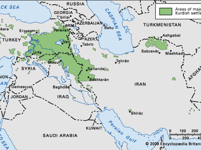 Kurdish settlement in southwestern Asia