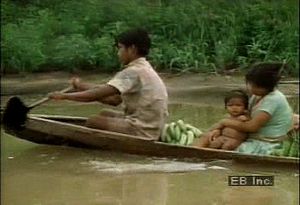 Glimpse the traditional familial dynamics of aboriginal South American Witoto Indians and the encroachment of modern populations in the western Amazon Basin