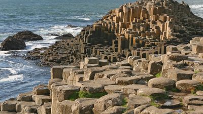 Giant's Causeway, Antrim, Northern Ireland. Basalt columns, UNESCO World Heritage Site