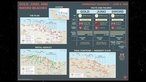 Hear about the Allied landings on Gold, Juno, and Sword beaches during the Normandy Invasion