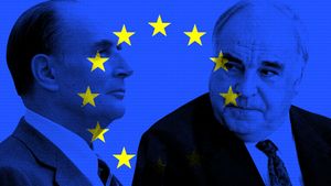 Learn the role of West German Chancellor Helmut Kohl in the formation of the European Union, which would economically and politically integrate Europe
