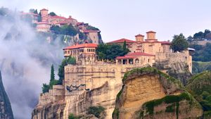 Tour the Metéora monastery complex in Thessaly and learn about their history