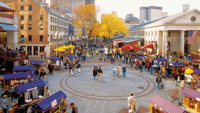 Quincy Market in Boston, Massachusetts, USA