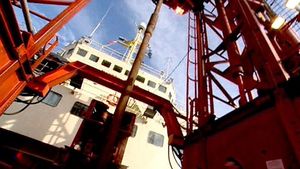 Travel with the Dp hunter, a research ship on an expedition to collect samples of fossilized coral off the coast of Tahiti