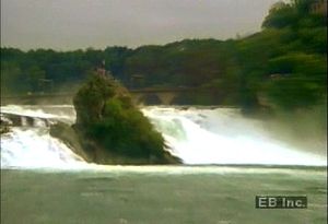 Behold the power of the Rhine River at Rhine Falls, near Schaffhausen, Switzerland
