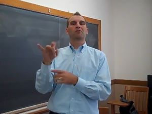 Observe a speech delivered in American Sign Language